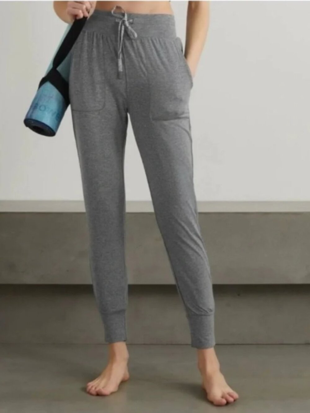 Varley Parkhurst Gray Jogger Pants in Fluid Stretch Jersey Size S Soft Athletic